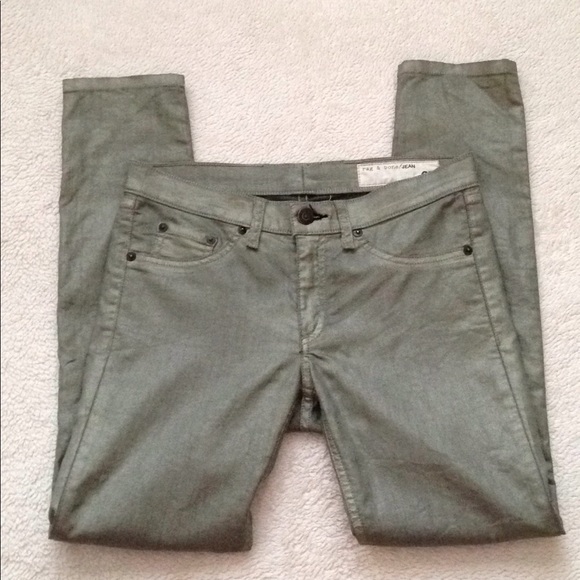 ๐HP X2๐Rag & Bone Metallic Coated Skinny Jeans - Picture 2 of 8